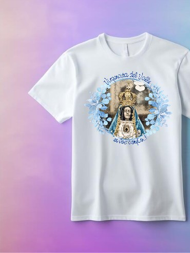 Remera blanca homenaje a la Virgen del Valle